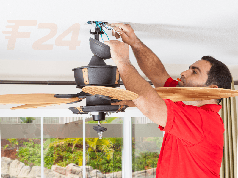 c&aacute;ch lắp quạt trần