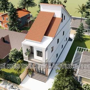 Bản vẽ nhà 1 trệt 1 tầng