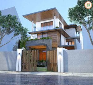 Mẫu nhà phố mái bằng