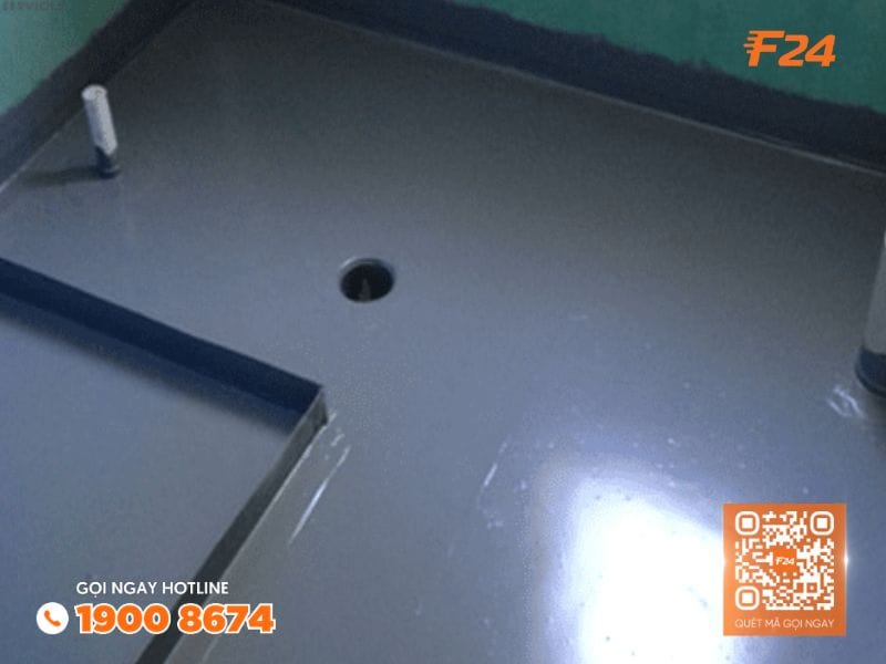 Thi công chống thấm sàn âm tại F24 chống thấm sàn âm