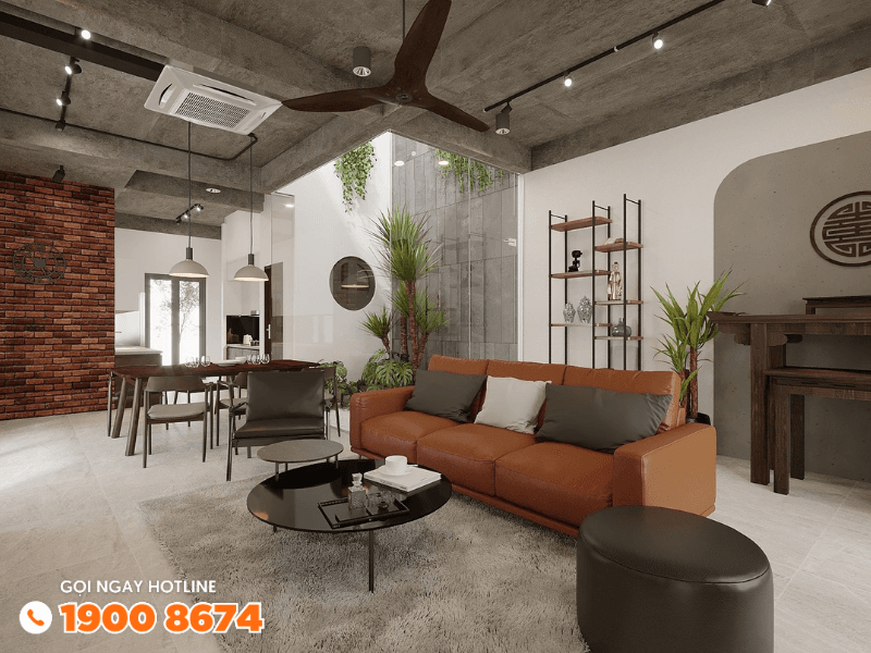 thiet ke nha vuon 1 tang hien dai 4