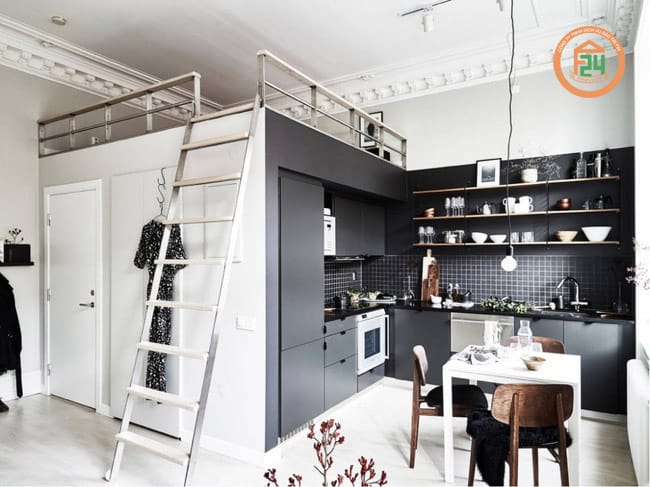 Mang giường ngủ l&ecirc;n tầng hai cho ph&ograve;ng ngủ tho&aacute;ng rộng