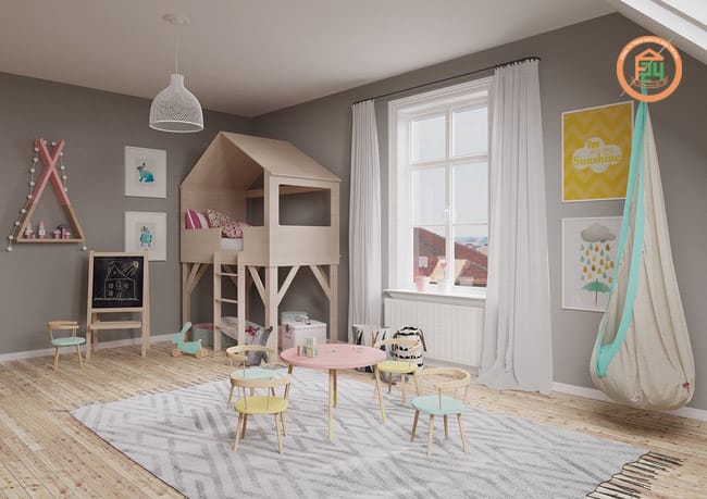 M&agrave;u pastel kh&ocirc;ng bao giờ hết hot cho ph&ograve;ng trẻ