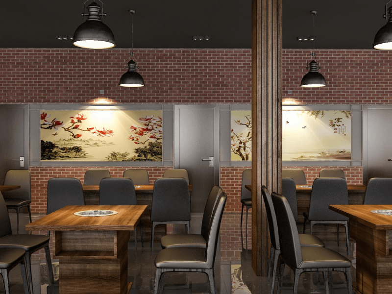 Thiết kế thi công nội thất nhà hàng BBQ với tone màu nâu 2 Thiết kế thi công nội thất nhà hàng cao cấp