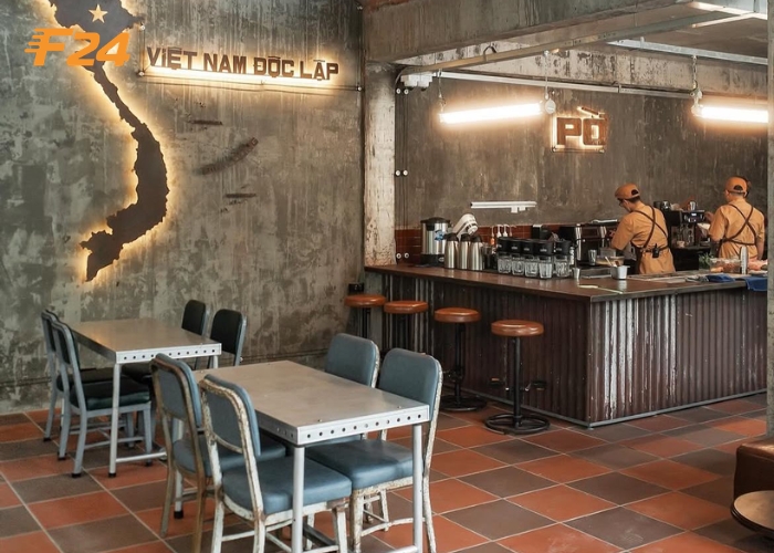  Thiết kế nội thất qu&aacute;n cafe phong c&aacute;ch Industrial 