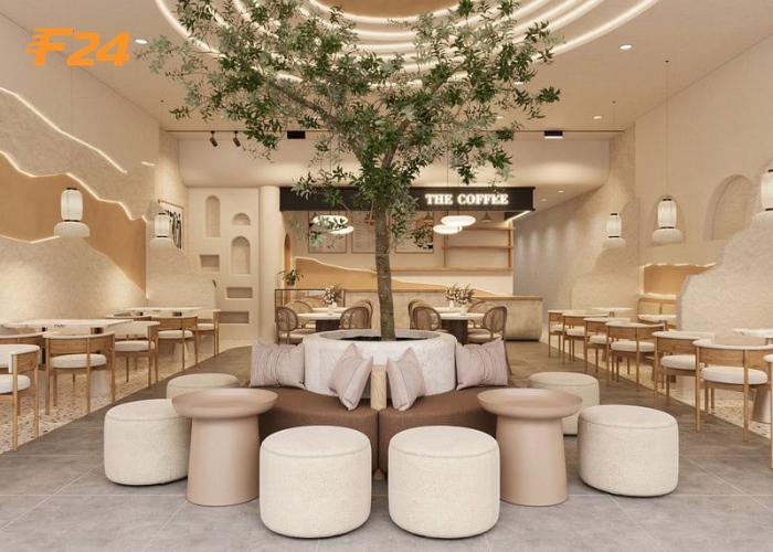 Thiết kế qu&aacute;n cafe phong c&aacute;ch H&agrave;n Quốc 