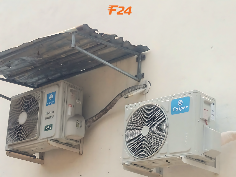 Che chắn cục n&oacute;ng m&aacute;y lạnh