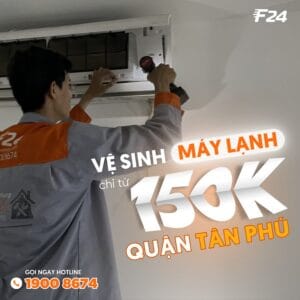Vệ sinh máy lạnh quận Tân Phú