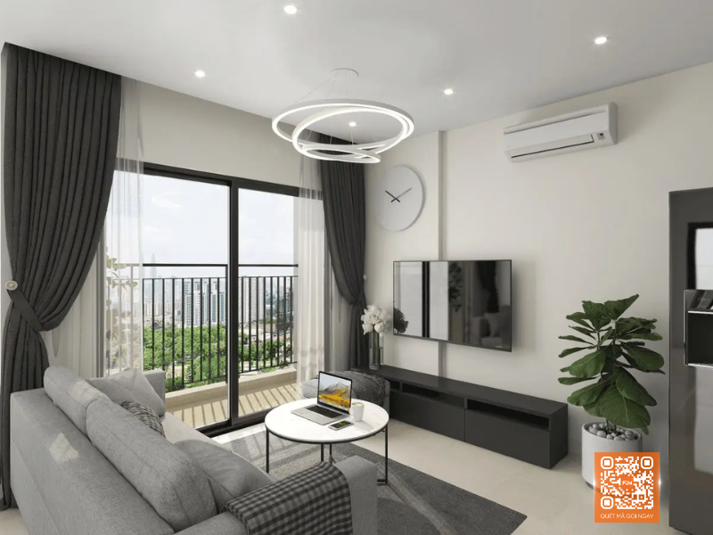 Những ý tưởng thiết kế nội thất phòng khách nhà ống đẹp 4m 6 3 1