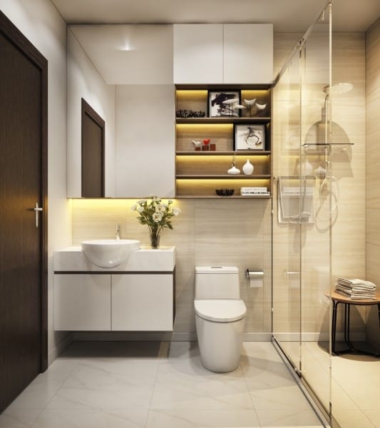 thiết kế nh&agrave; vệ sinh nhỏ