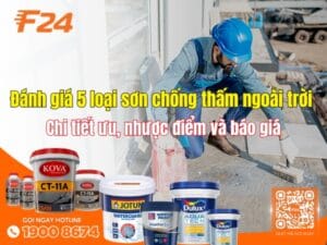Review chất lượng 5 loại sơn chống thấm ngoài trời tốt nhất