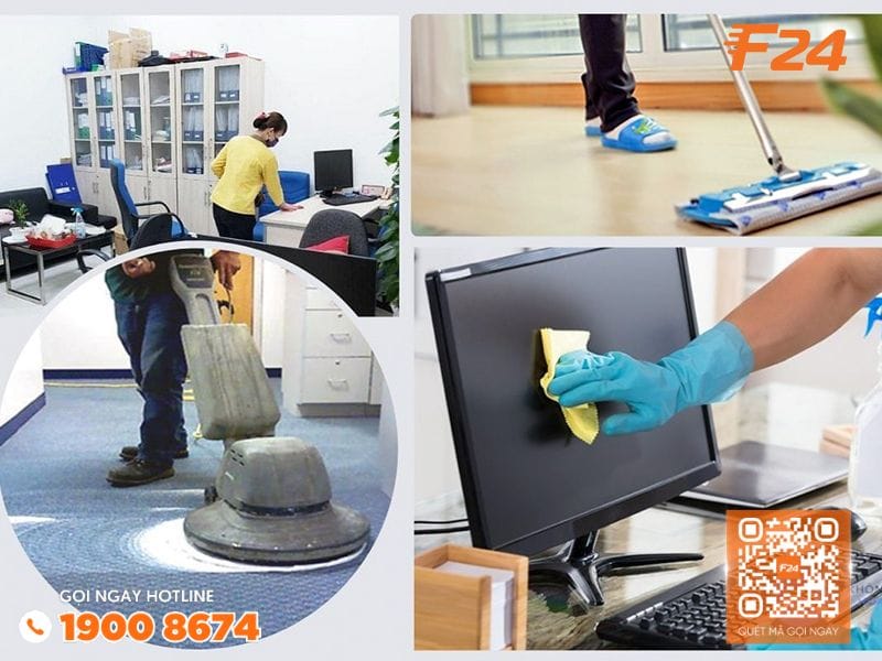 Dịch vụ vệ sinh văn ph&ograve;ng TPHCM - F24