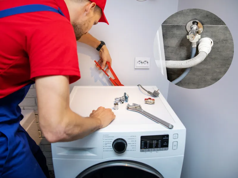 lắp ống tho&aacute;t nước m&aacute;y giặt