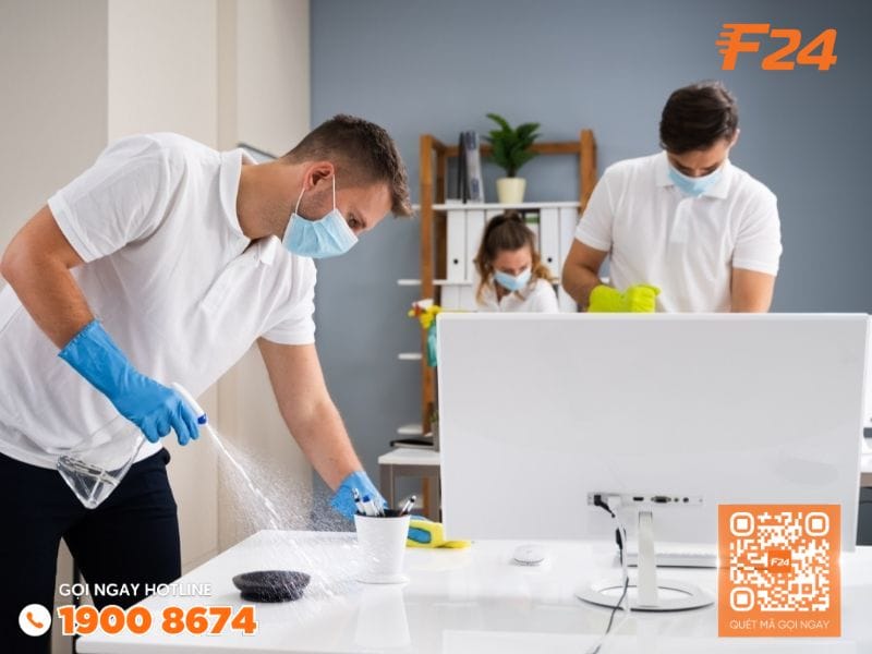 C&ocirc;ng việc vệ sinh văn ph&ograve;ng định kỳ