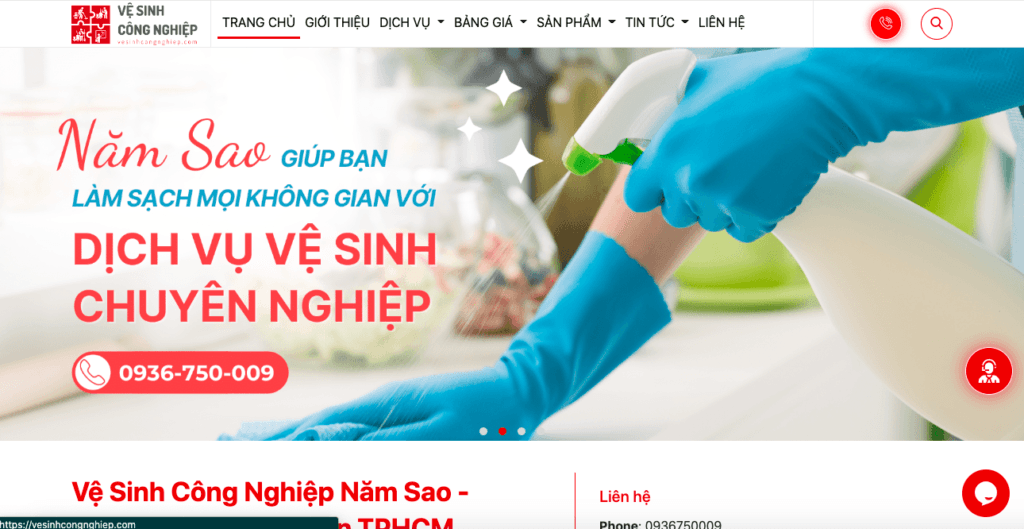 C&ocirc;ng ty TNHH Vệ sinh C&ocirc;ng nghiệp Năm Sao