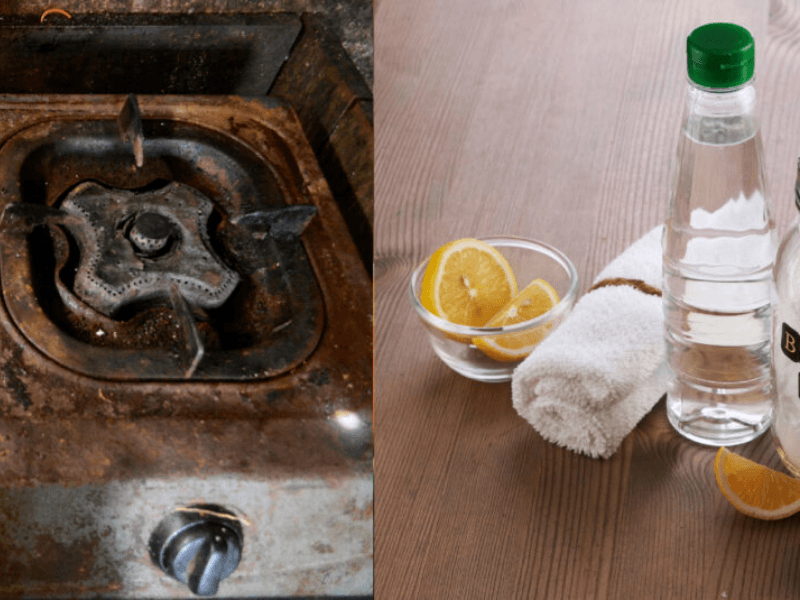 Vệ sinh bếp ga bằng c&aacute;ch sử dụng chanh
