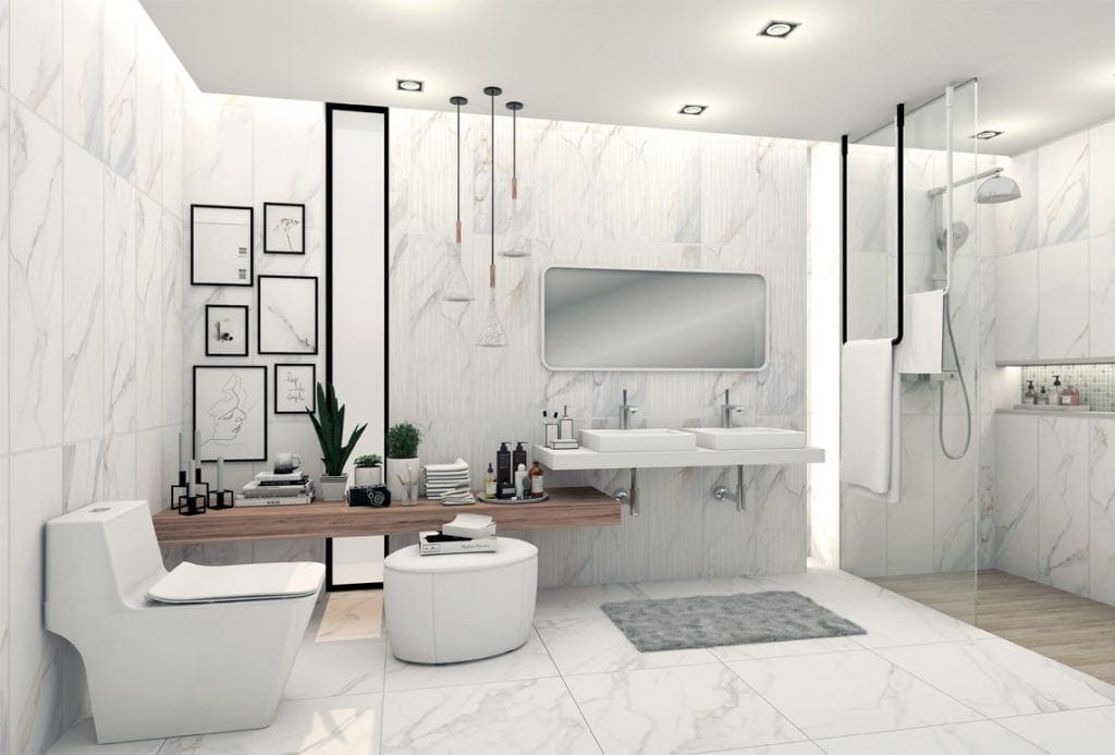 LỰA CHỌN GẠCH ỐP LÁT PHÙ HỢP VỚI TỪNG KHÔNG GIAN 3 gach op tuong nha tam