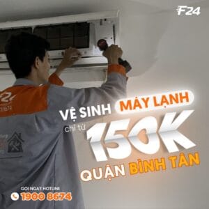 Vệ sinh máy lạnh quận Bình Tân