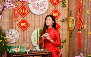Áo dài truyền thống ngày Tết