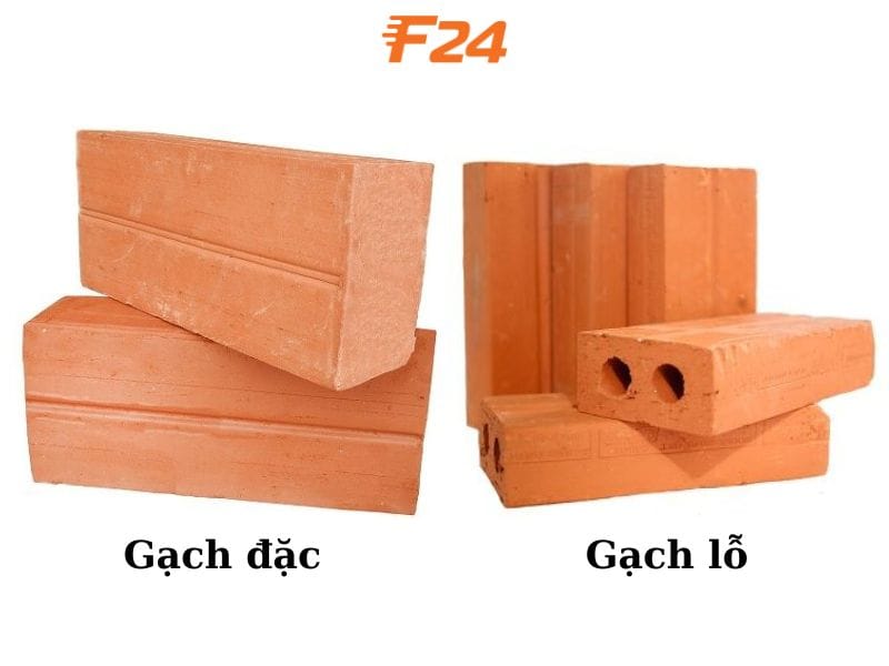 Gạch nung có hai loại được dùng tuy theo mục đích Các loại gạch