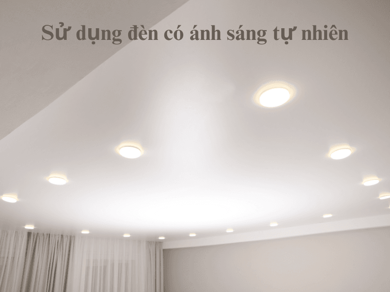 Sử dụng đèn có ánh sáng tự nhiên là lựa chọn hiệu quả trong cách làm thoáng phòng không có cửa sổ Sử dụng đèn có ánh sáng tự nhiên