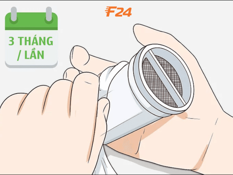 Vệ sinh lưới lọc cặn m&aacute;y giặt định kỳ