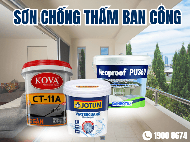 Chống thấm ban c&ocirc;ng bằng sơn chống thấm