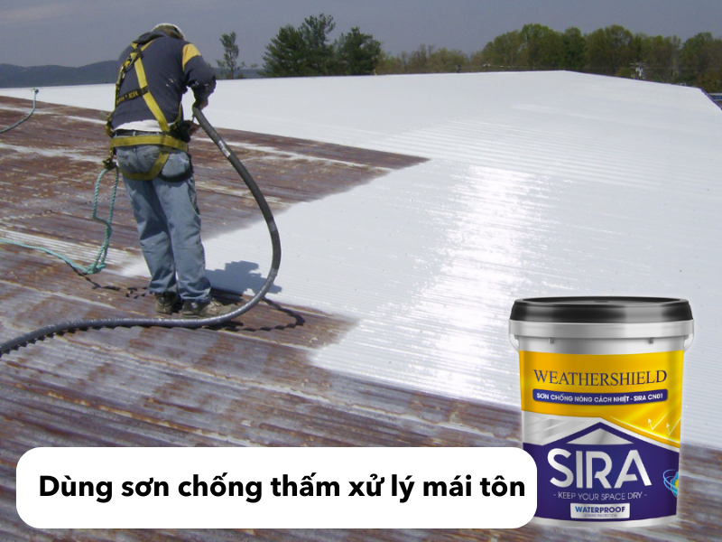 Cách chống thấm mái tôn giáp tường hiệu quả triệt để 4 son chong tham