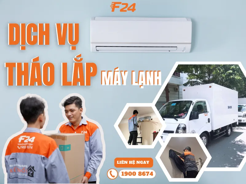 Dịch vụ th&aacute;o lắp m&aacute;y lạnh Vũng T&agrave;u tận t&acirc;m, uy t&iacute;n tại F24
