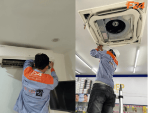 Thợ hỗ trợ vệ sinh máy lạnh trên tất cả các khu vực
