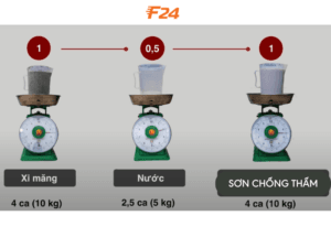 Hướng dẫn cách pha sơn chống thấm với xi măng đúng tỷ lệ