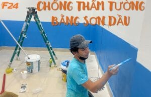chống thấm tường bằng sơn dầu