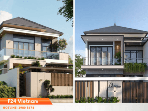 Mau nha ong 2 tang mai nhat hien dai o nong thon