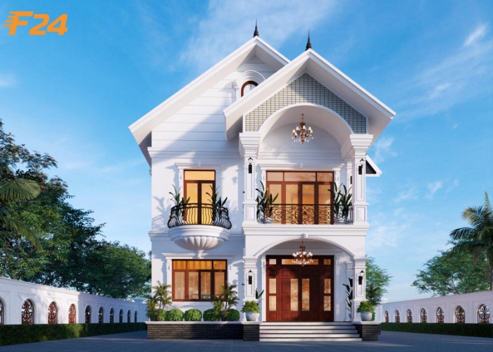 Nhà 2 tầng tân cổ điển mái Thái được nhiều gia đình Việt ưa chuộng Nhà 2 tầng tân cổ điển mái Thái