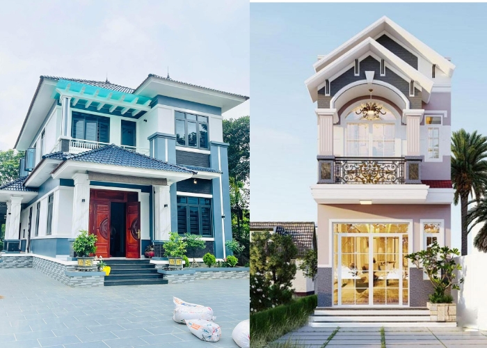 Nhà nông thôn 2 tầng mái thái tân cổ điển Nhà nông thôn 2 tầng mái thái tân cổ điển