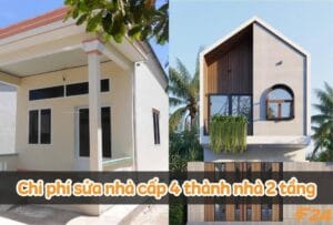 Chi phí sửa nhà cấp 4 thành nhà 2 tầng