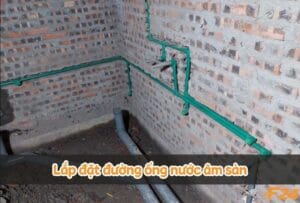 lắp đặt ống nước âm sàn