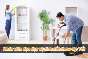 Nhân viên dọn dẹp vệ sinh đắt show dịp Tết