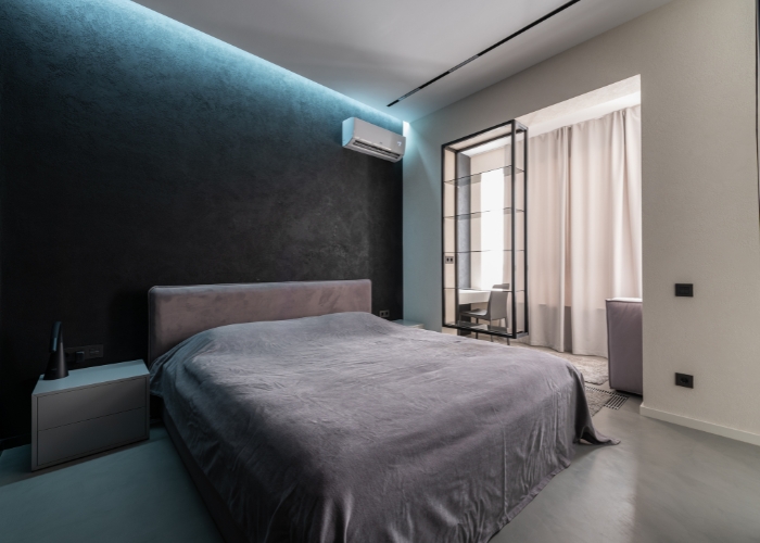 c&aacute;ch bố tr&iacute; m&aacute;y lạnh trong ph&ograve;ng ngủ