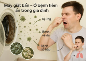 Tác hại của máy giặt bẩn với sức khỏe