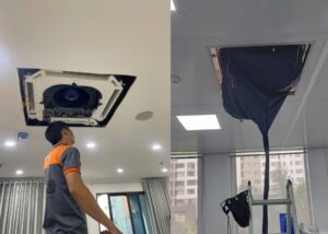 vệ sinh điều hòa âm trần