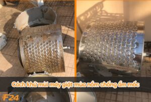 Cách khử mùi máy giặt mùa nồm chống ẩm mốc