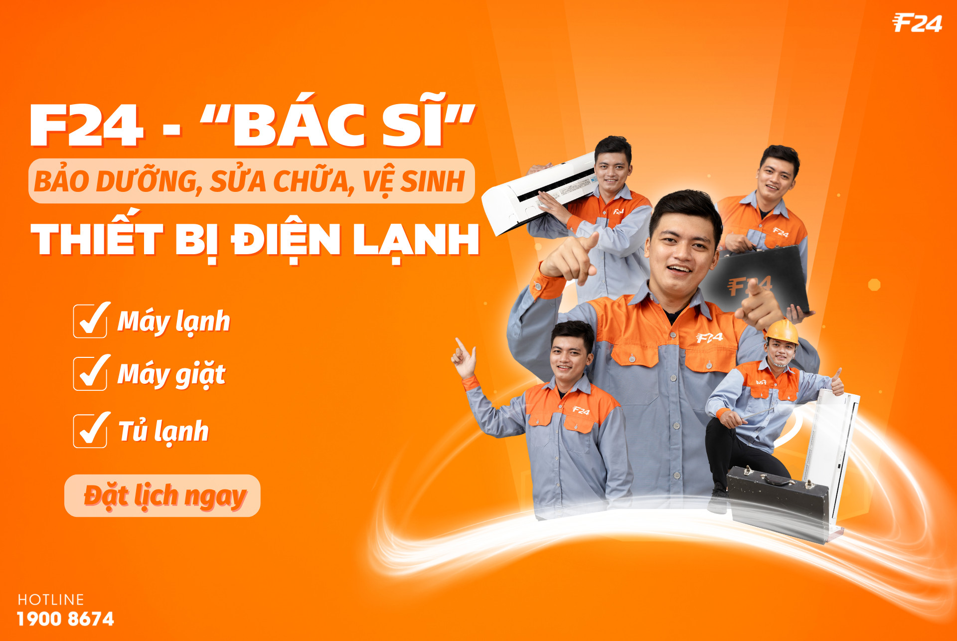 Gọi thợ sửa điện lạnh F24 ngay! Đừng để cái nóng làm khó bạn! 3 thợ điện lạnh gần đây