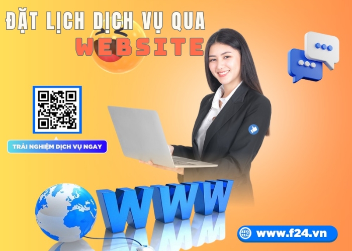 Đặt dịch vụ nhanh chóng tại Website Đặt lịch online qua website
