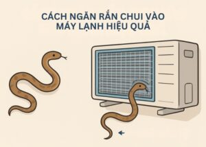 cách ngăn rắn chui vào máy lạnh