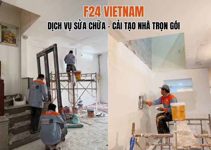 F24 Vietnam – Dịch vụ sửa chữa – cải tạo nhà ở hi công & thiết kế cải tạo phòng uy tín