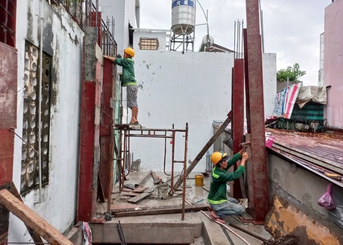Cơi nới thêm tầng phải gia cố cột Cơi nới thêm tầng phải gia cố cột