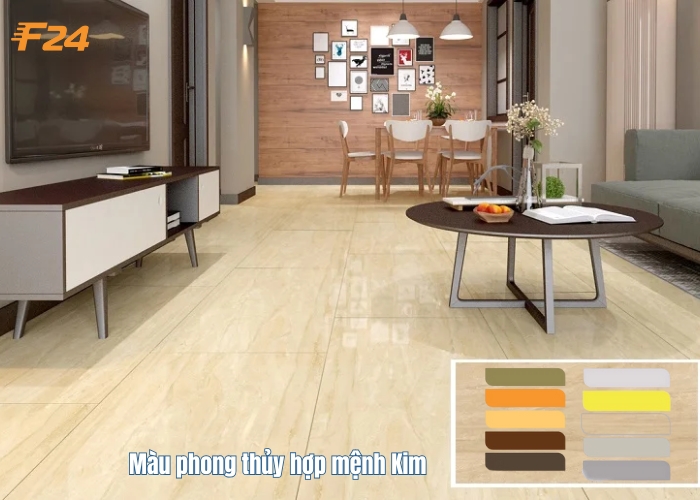 Chọn màu gạch phù hợp với mệnh Kim lát gạch nền nhà theo phong thủy