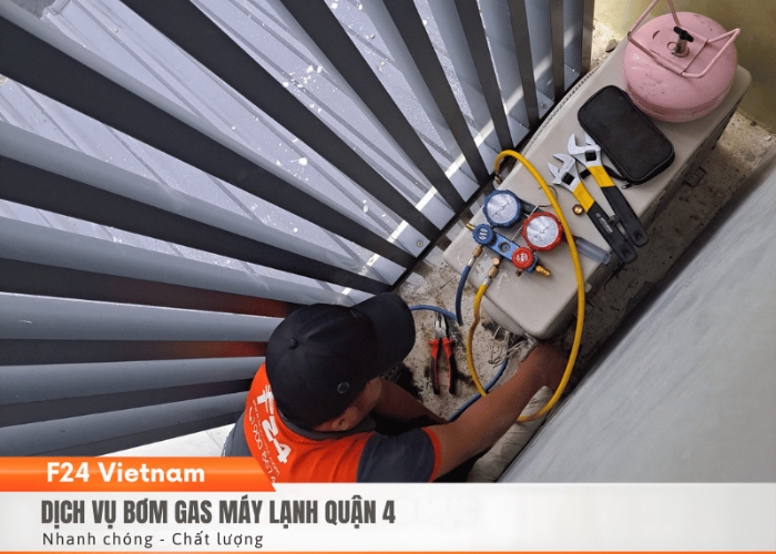 Thợ F24 kiểm tra gas máy lạnh Kiểm tra gas máy lạnh