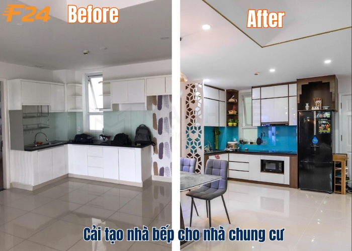 Cải tạo nhà bếp cho nhà chung cư Cải tạo nhà bếp cho nhà chung cư